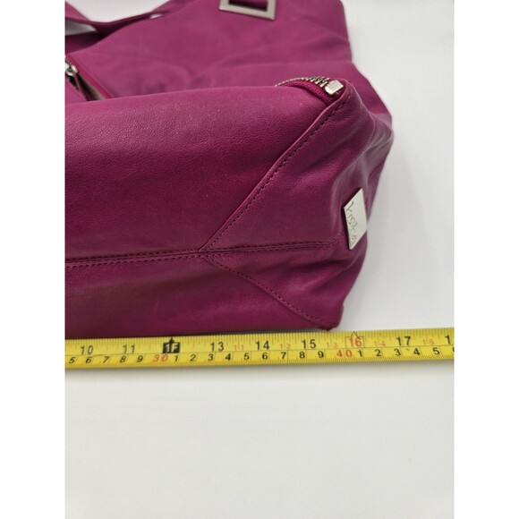 KOOBA Magenta Pink Oversized Leather Ryder Shoulder Purse Handbag Zipper Dustbag - Picture 7 of 15